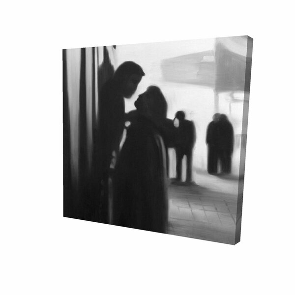 Fondo 16 x 16 in. Couple At The Train Station-Print on Canvas FO2791223